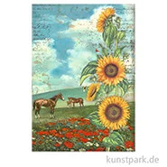 Artikelbild des Artikels “Stamperia Reispapier - Sunflower Art Horses, DIN A4 “
