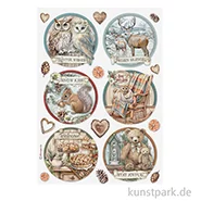 Artikelbild des Artikels “Stamperia Reispapier - The Owl's House 6 Rounds, DIN A4 “