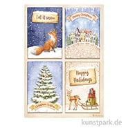 Artikelbild des Artikels “Stamperia Reispapier - Winter Valley 4 Cards Fox, DIN A4 “