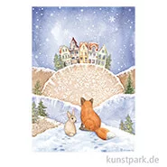 Artikelbild des Artikels “Stamperia Reispapier - Winter Valley Fox and Bunny, DIN A4 “