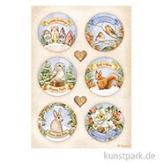 Artikelbild des Artikels “Stamperia Reispapier - Winter Valley Rounds, DIN A4 “