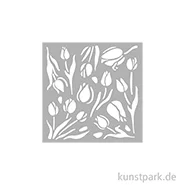 Artikelbild des Artikels “Stamperia Schablone - Art of Travelling Tulips, 12 x 12 cm “