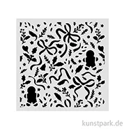 Artikelbild des Artikels “Stamperia Schablone - Christmas Ribbons and Gingerbread, 12 x 12 cm “