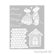 Artikelbild des Artikels “Stamperia Schablone - Family House And Mice, 20 x 25 cm “