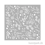Artikelbild des Artikels “Stamperia Schablone - Forest Branches Pinecones, 18 x 18 cm “