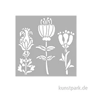 Artikelbild des Artikels “Stamperia Schablone - Furry Friends Stylized Flowers, 12 x 12 cm “