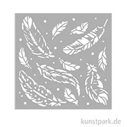 Artikelbild des Artikels “Stamperia Schablone - Herbarium Silvae Feather Pattern, 12 x 12 cm “