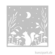 Artikelbild des Artikels “Stamperia Schablone - Herbarium Silvae Squirrel, 12 x 12 cm “