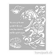 Artikelbild des Artikels “Stamperia Schablone - Silent Sea Wave and Shell, 20 x 25 cm “