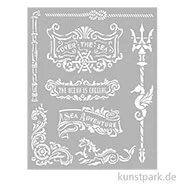 Artikelbild des Artikels “Stamperia Schablone - Songs of the Sea Plates + Trident, 20 x 25 cm “