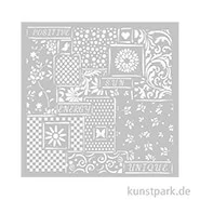 Artikelbild des Artikels “Stamperia Schablone - Sunflower Art Patchwork, 18 x 18 cm “