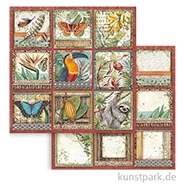 Artikelbild des Artikels “Stamperia Scrappapier - Amazonia Square Tags, 30,5x30,5 cm “