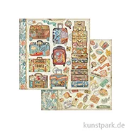 Artikelbild des Artikels “Stamperia Scrappapier - Art of Travelling Suitcases, 30,5 x 30,5 cm “