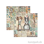Artikelbild des Artikels “Stamperia Scrappapier - Furry Friends Dogs Numbers, 30,5 x 30,5 cm “