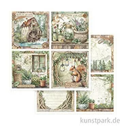 Artikelbild des Artikels “Stamperia Scrappapier - Herbarium Silvae 4 Cards, 30,5 x 30,5 cm “