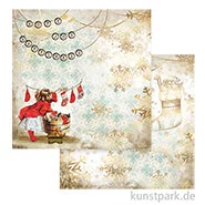 Artikelbild des Artikels “Stamperia Scrappapier - Romantic Christmas Socks, 30,5x30,5 cm “