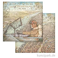 Artikelbild des Artikels “Stamperia Scrappapier - Sir Vagabond Aviator New York 30,5 x 30,5 cm “