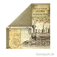 Artikelbild des Artikels “Stamperia Scrappapier - Voyages Fantastiques Stream Train, 30,5 x 30,5 cm “