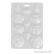 Artikelbild des Artikels “Stamperia Soft Mould (Gießform) - Woodland Oval Plates, A4 “