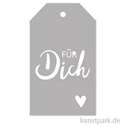 Artikelbild des Artikels “Stanzschablone Anhänger - Für Dich, 8.5 x 5 cm “