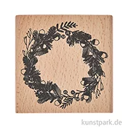 Artikelbild des Artikels “Stempel aus Holz - Tannenkranz, 7 x 7 cm “