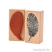 Artikelbild des Artikels “Stempel - Feder mit Punkten, 4 x 8 cm “