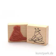 Artikelbild des Artikels “Stempel - Froschkönig mit goldener Kugel, 6x7 cm “