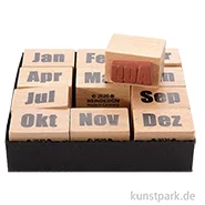 Artikelbild des Artikels “Stempel Set - 12 Monate als 12 Einzelstempel “