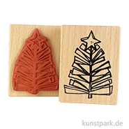 Artikelbild des Artikels “Stempel - Stilisierter Weihnachtsbaum mit Stern - 6x8 cm “