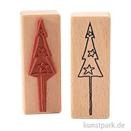 Artikelbild des Artikels “Stempel - Tannenbaum mit Sternen Kontur, 3 x 8 cm “