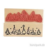 Artikelbild des Artikels “Stempel - Weihnachtliche Landschaft mit Tannenbäumen - 5x14 cm “