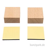 Artikelbild des Artikels “Stempelblock, Holz, Quadratisch, 4 x 4 x 2 cm, 2 Stück “