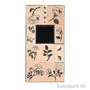 Artikelbild des Artikels “Stempelset - La Vie en Rose, Roses, 15 Holzstempel + Stempelkissen “