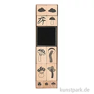 Artikelbild des Artikels “Stempelset - Shrooom mit 11 Holzstempeln + Stempelkissen “