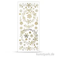 Artikelbild des Artikels “Sticker aus transparenter Silberfolie Weihnachtssterne, 10x24 cm, Gold “