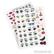 Artikelbild des Artikels “Sticker Set - 124 Aufkleber, Gesichter “