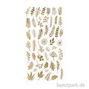 Artikelbild des Artikels “Sticker Transparent mit Gold Folie, Blätter “