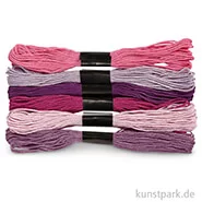 Artikelbild des Artikels “Stickgarn - 1 mm, 6 Bündel sortiert, 12 g 8 m | Lilatöne“