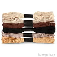 Artikelbild des Artikels “Stickgarn - 1 mm, 6 Bündel sortiert, 12 g 8 m | Naturtöne“