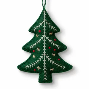 Artikelbild des Artikels “Stickset Filzanhänger, Weihnachtsbaum, 8,5 x 11,5 x 2 cm “