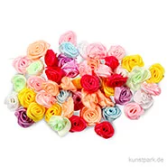 Artikelbild des Artikels “Stoffdekoration Rosenknospen aus Satin, 14-18 mm, 50 Stück sortiert “