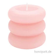 Artikelbild des Artikels “Stumpenkerze - Ringe, Apricot, 7 x 7 cm “