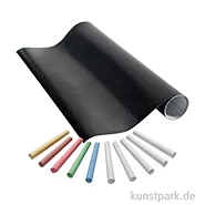 Artikelbild des Artikels “Tafelfolie 45x200cm, schwarz & selbstklebend, inkl. 10 Kreiden “