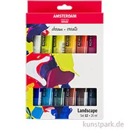 Artikelbild des Artikels “Talens AMSTERDAM Acrylfarben Set mit 12 x 20 ml - Landschaftsfarben “