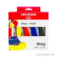 Artikelbild des Artikels “Talens AMSTERDAM Acrylfarben Set mit 5 x 120 ml - Primär “