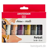 Artikelbild des Artikels “Talens AMSTERDAM Acrylfarben Set mit 6 x 20 ml - Portraitfarben “