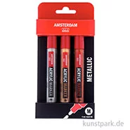 Artikelbild des Artikels “Talens AMSTERDAM Acrylic Marker - Metallic Set 3x4 mm “