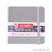 Artikelbild des Artikels “Talens Art Creation - Skizzenbuch Shiny Silver, 80 Blatt, 140g 12 x 12 cm“