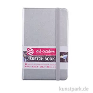 Artikelbild des Artikels “Talens Art Creation - Skizzenbuch Shiny Silver, 80 Blatt, 140g 9 x 14 cm“