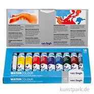 Artikelbild des Artikels “Talens VAN GOGH Aquarell Basis-Set mit 10 x 10 ml Tuben im Karton “